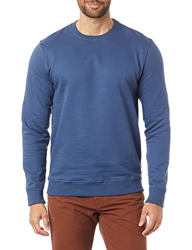 Blusão Básico Masculino De Moletom Peluciado Comfort Azul EXG