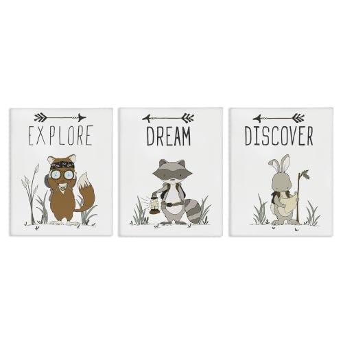 'Explore Dream Discover Arrows Motivational'| 3pc Canvas Art Set