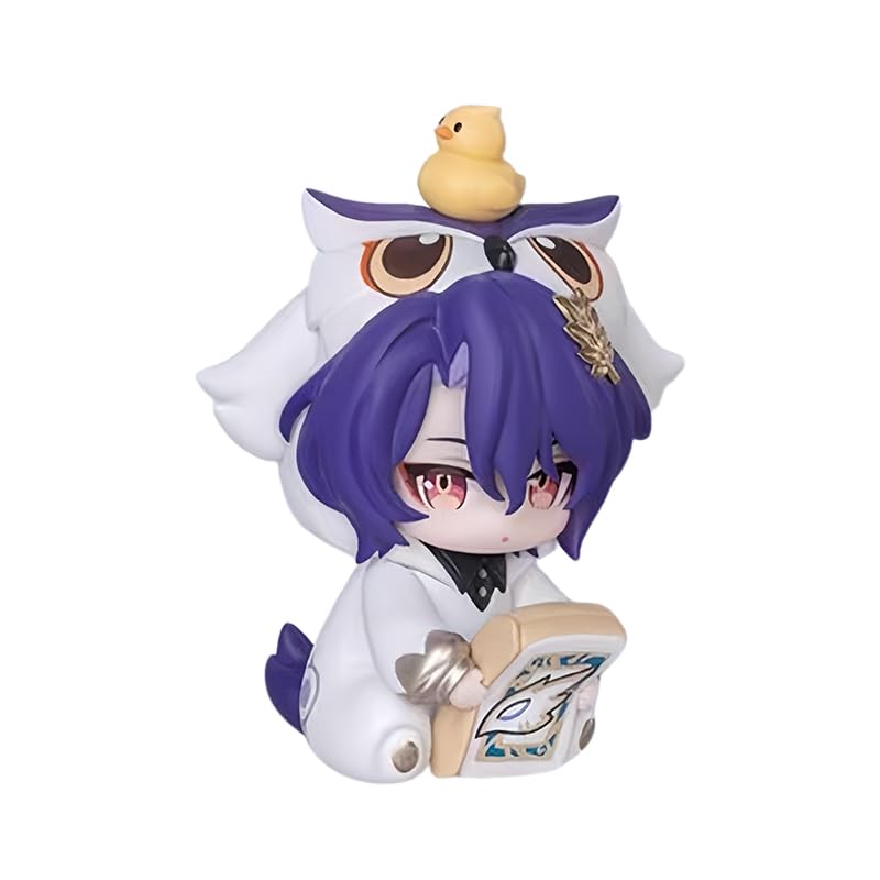 Bahomu Anime Figure, Cute Boys' Dormitory Series Chibi Figurine for Honkai Star Rail, Collectable Official Figure for Birthday Gifts (Dr. Ratio)