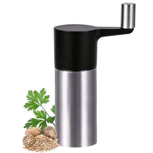 Muskatnuss Mühle, Muskatmühle mit Kurbel zur Aufbewahrung von 3...