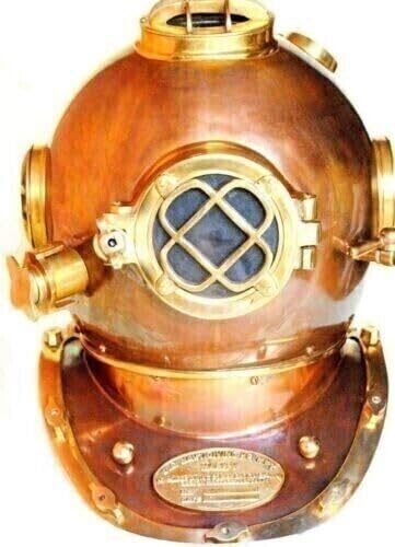 Generic U.S Navy Antique 18 Inch Deep Sea Mark V Scuba Diving Divers Helmet Gift Design, As shown in image