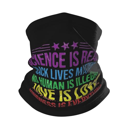 Science Is Real Black Lives Matter Magic Scarf Gaiter Face Cover Balaclava Headband Head Wrap Headwear For Fishing Hiking Cycling Ski