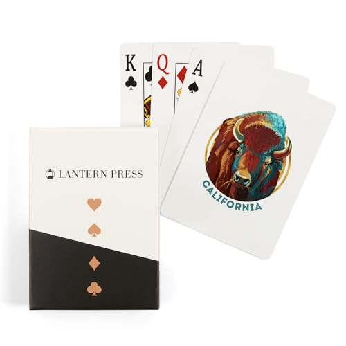 Lantern Press California, Vivid, Bison, 52 Naipes Póker
