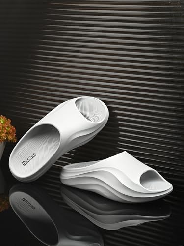 Image of DOCTOR HEALTH SUPER SOFT Men's Double Buckle Slide Sandals | Lightweight Cushioned EVA Slippers | Anti-Slip Comfortable Open Toe Casual Slides for Indoor Outdoor Everyday Wear