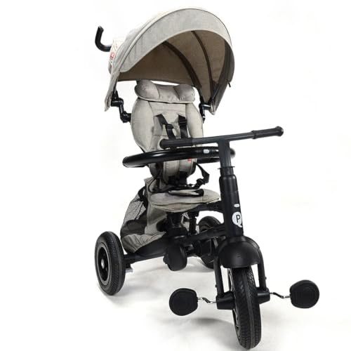 Image of Rito Plus Folding Stroller & Toddler Bike with 3 Point Harness Belt, Gray