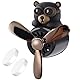 Bär Pilot Auto Lufterfrischer, Lufterfrischer Auto mit 2 Dufttabletten, Auto Aromatherapie Diffusor, Car Diffuser Auto, Vent Clip Auto, Clip Medaillon Schwarz