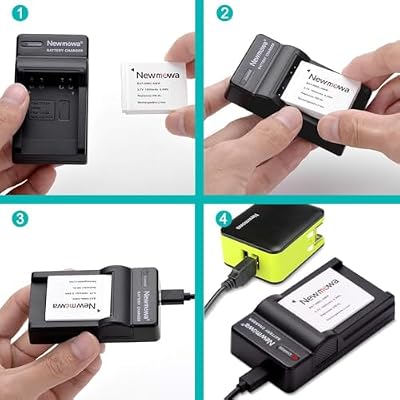 Newmowa NB-6L NB-6LH Battery (2 Pack) and USB Charger Kit for Canon NB-6L NB-6LH and Canon Powershot D10, D20, D30, S90, S95, S120, SD770 is, SD980 is, SD1200 is, SD3500 is, SD4000 is, SX260 HS