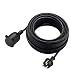 Produktbild Verlängerungskabel Schuko Verlängerung Gummi Kabel für den Außenbereich IP44 H05RR-F 3G 1,5mm (15M, Schwarz)