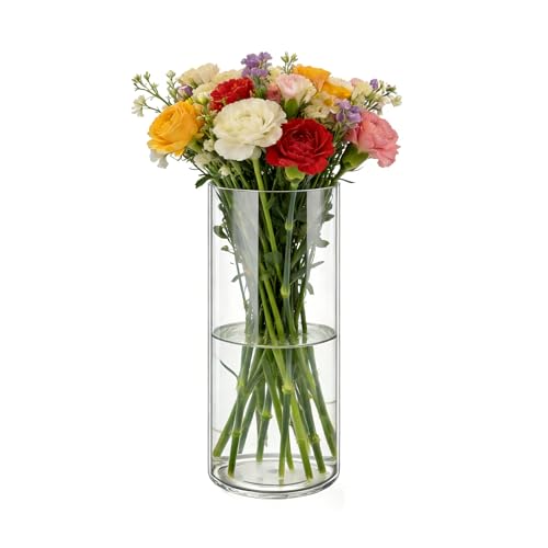 Guluto 花瓶 割れない 透明 フラワーベース アクリル おしゃれ 上品 大きい インテリア 花器 水栽培 生け花