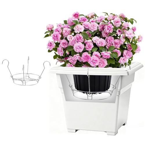 BBpara Height Planter Inserts for Mid Large Square Planter Pots