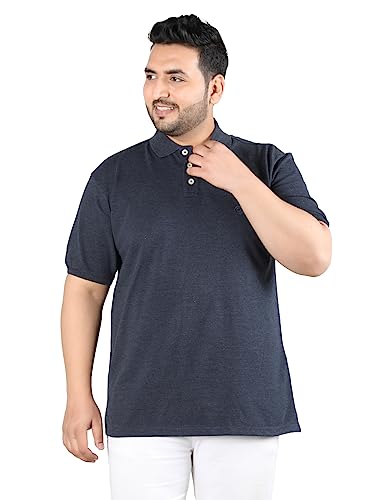 Image of CHKOKKO Men's Pluse Size Polo Cotton Regular Fit Half Sleeves T-Shirt