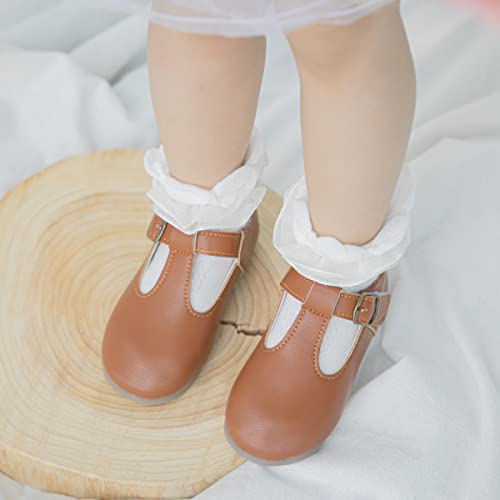 Kannior Toddler Little Girl Mary Jane Dress Shoes Wedding Baptism Princess Ballet Flats Easter Party School Bowknot Loafer Shoe4