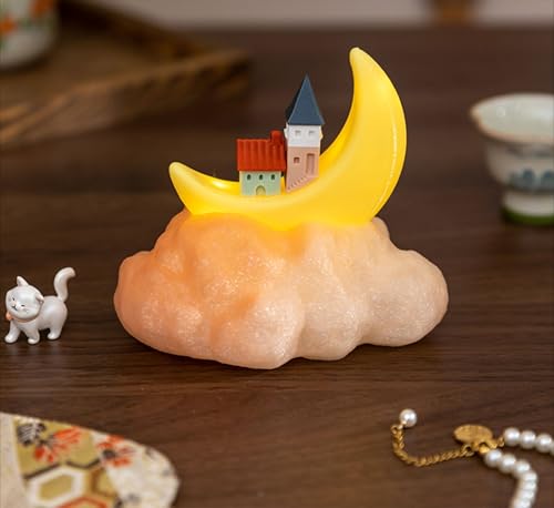 Lámpara de Mesa Noche Mini Luna con Nube LED miniatura 2