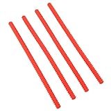 4 Stück Ofenrostschutz, Hitzebeständiger Silikon-Ofenrostschutz, Ofenzubehör für Küche und Restaurant, Schützt vor Verbrennungen und Narben(Rot)