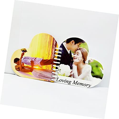 SEWACC 5pcs Sided Family Heart Leaf Valentines Frp Birthday Book Double Picture Supplies for Sublima