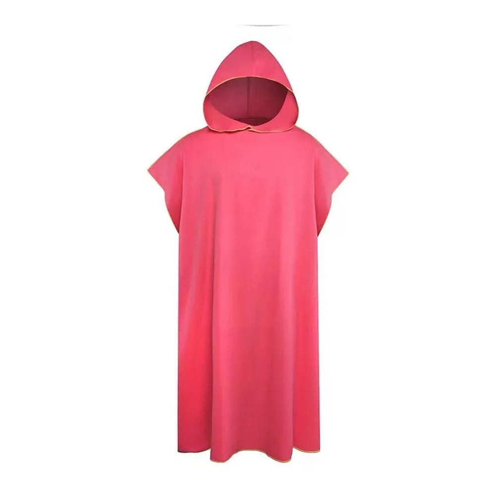 BAOHUIMS Microfiber Hooded Towel Men Women for Swim Beach Travel Quick Dry Changing(Pink)