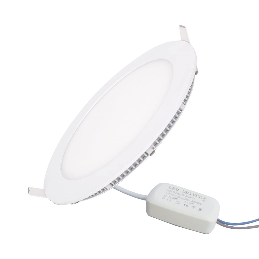 Spot Led Encastrable Extra Plat, 2 Pack 9W 810LM LED Downlight | Blanc Froid 6500K, AC 85-265V, Grand panel 145 x 145mm, Extra Plat 9mm, Rond Plafond Encastré Pour Cuisine,Salon,Couloir
