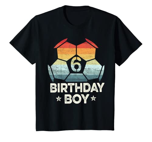 Kids 6 Year Old Soccer Player Gifts 6th Birthday Boy Sixth Bday T-Shirt