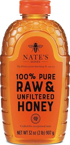 Nate's 100% Pure, Raw & Unfiltered Honey - 32oz. Squeeze Bottle