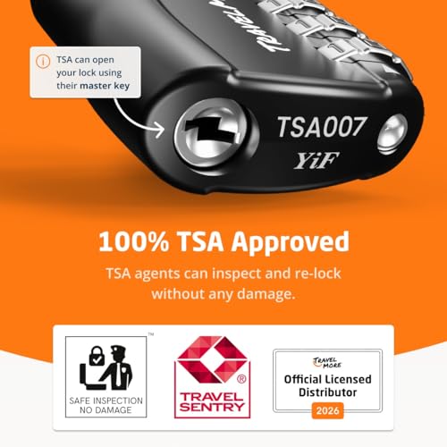 4-Pack TSA Approved Travel Combination Cable Luggage Locks for Suitcases & Backpacks | TSA Locks | Luggage Locks | Black - Image 5