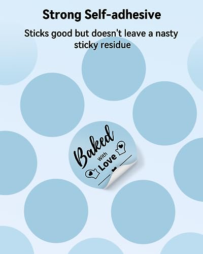 Image of Phomemo 2 inch Color Circle Thermal Labels, Self-Adhesive Round Direct Sticker Labels, Circular Thermal Printer Label for Logo Design, Name /Price Tag, Thanks Card, Address, QR Code, 750 Labels /Roll, Blue