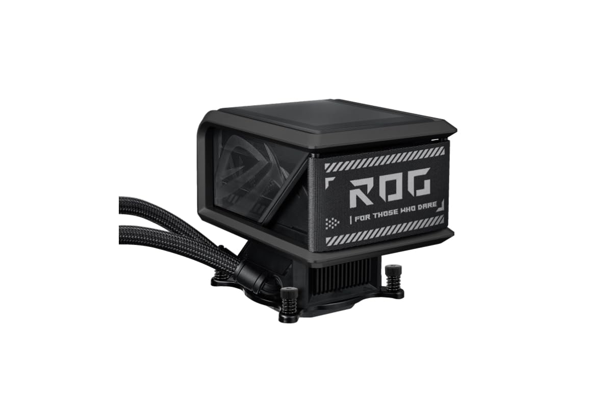 ASUS ROG RYUO IV 360 ARGB - Chłodnica cieczy do procesora All-in-One z 6,67" zakrzywionym ekranem AMOLED do filmów 3D, wstępnie zamontowane wentylatory ARGB, pompa Asetek Emma Gen8 V2, pasta termiczna