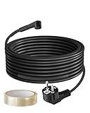 WILAWELS 4 m Heizkabel 230V mit Thermostat, 17W/M Frostschutz Heizband, IPX7 Wasserdicht, für Kupferrohre, Metall- und Kunststoffrohre, Automatische Ein-Ausschaltung ZB04HCD06