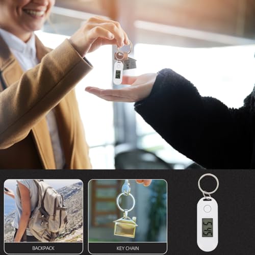 iplusmile Digitale Schlüsselanhängeruhr Mit Led Anzeige Kompakter Elektronischer Schlüsselbund Für Rucksackzubehör Geräuschlose Digitaluhr Für Studenten Und Alltag Tragbare Uhr 2.56X0.98X0.75In