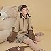 WFIAOUESS New Cute Brown Bear Hoodie for Womens,Brown Bear Hoodie for Womens Long Sleeve Kawaii Sweatshirts (13,M)