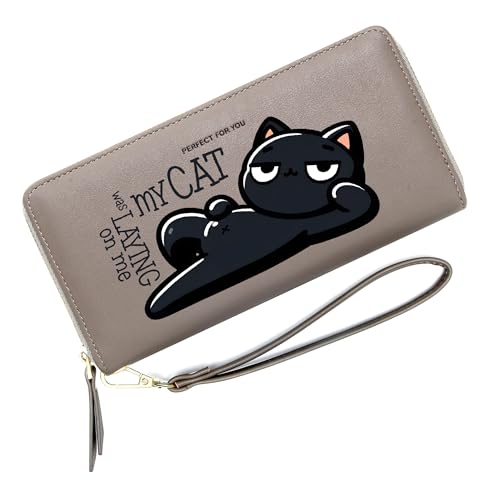 PFY Personalized Cat Women Wallets,Birthday Gift,Holiday Gift for Friend,Valentine's Day Gift for Wife,Mother,Daughter,Ladies 1304l