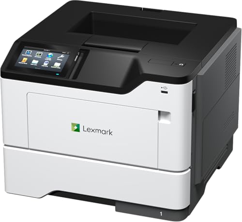 Lexmark MS632dwe Monochrome Laser, Integrated Duplex (2-sided printing), Print Speed: Up to 50 ppm, 4.3-inch color touch screen, Energy Star, Recommended Monthly Page Volume: 2000-20000 pages(38S0500)
