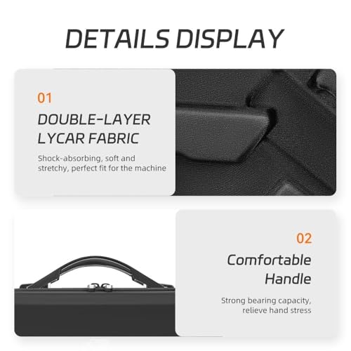Image of M.G.R.J Carrying Case for DJI Mavic 4 Pro Drone, Travel Shoulder Bag for DJI Mavic 4 Pro Drone Fly More Combo (DJI RC 2 / RC Pro 2) (Hard|PU Leather|Black) (Drone and Accessories are NOT Included)