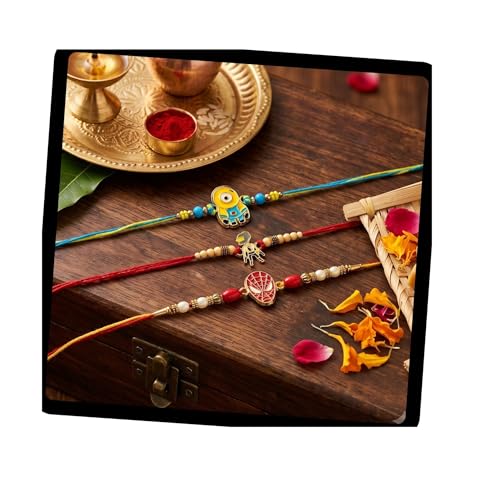 Pulseras Rakhi de hilo para Bhaiya perfectas para celebrar el Raksha Bandhan en familia