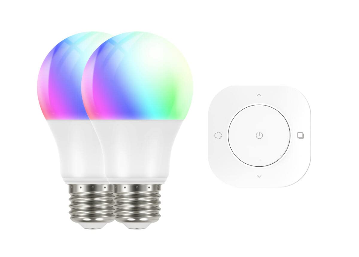 Bombilla LED Inteligente Prolight, pack de dos, E27 RGB + color blanco, 9,5W, Compatible con Alexa y Google Home
