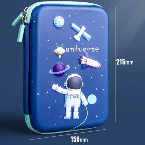Image of Storio Big Size Eva 3D Cover Large Capacity Space Astronaut Pencil Case Compartments, School Pouch Premium Stylish Pen Holder (Big Size Astronaut Pencil Case), Multicolor