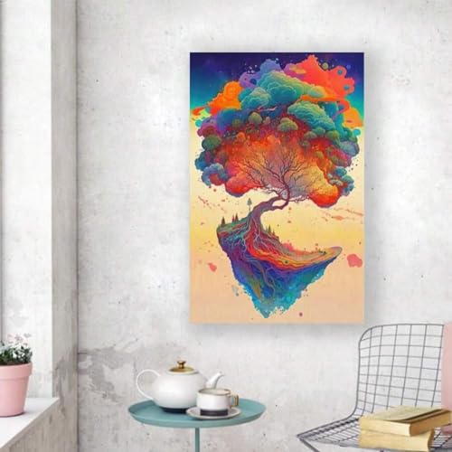 Impression sur toile arbre abstrait pour raviver un salon terne - 5