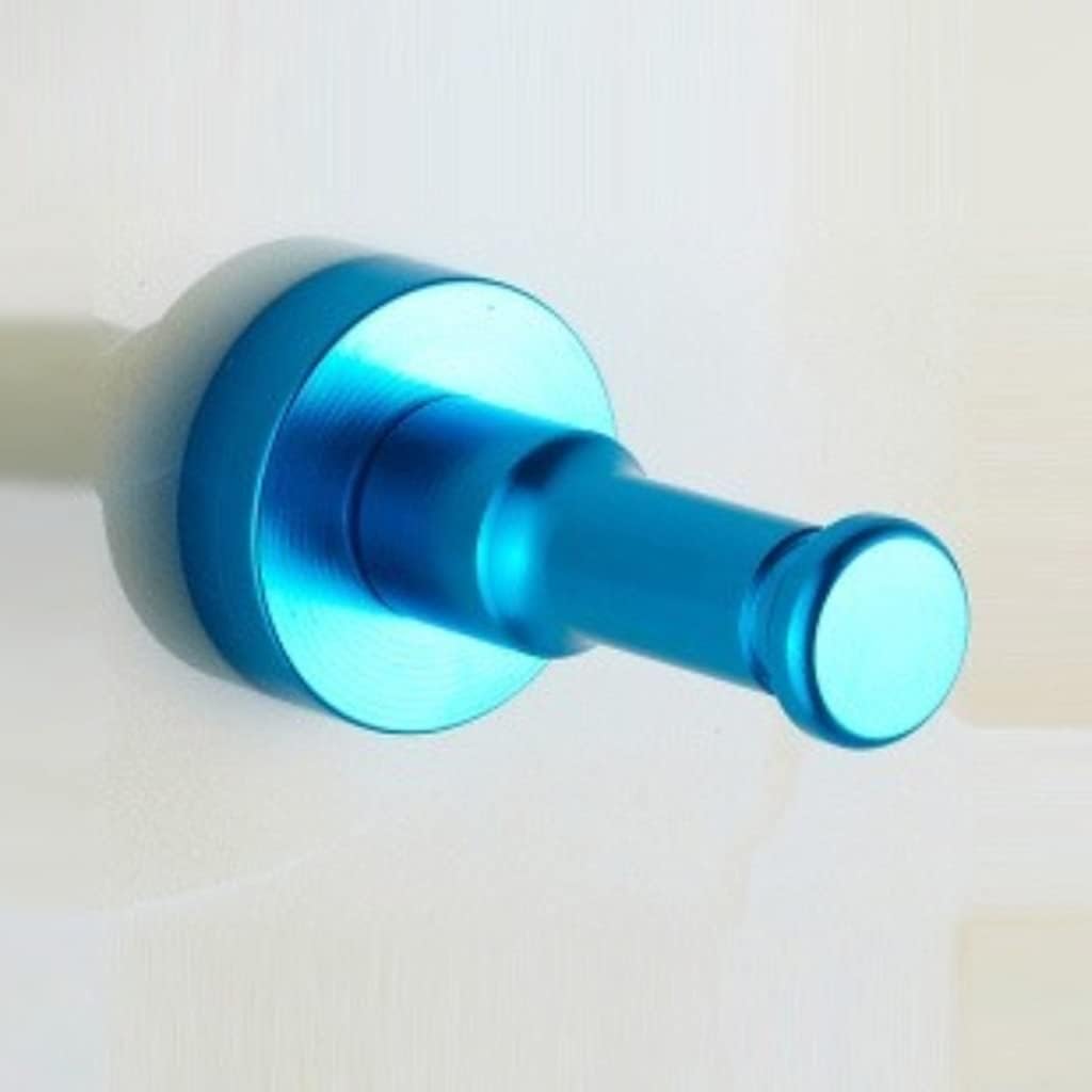 Aluminum Coat Hook, Single Hook for Clothes and Hat Hook, Single Hook for Wall Hanging, Shoe Cabinet and Wardrobe Hook Without Perforation(Multi-Colored)