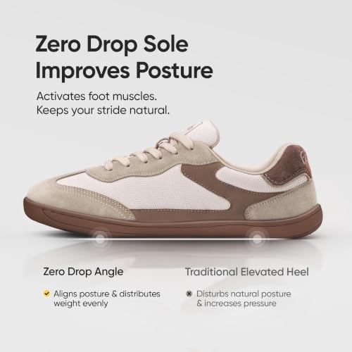 Image of Frido Active Casual Sneakers for Women | Stylish Everyday Sneakers with Breathable Mesh, Lycra-Lined Collar, Cushioned Footbed & Zero-Drop Sole for Travel, Night Outs