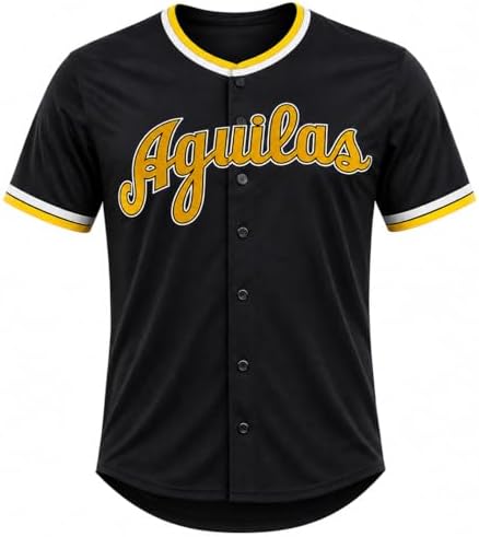 Aguilas Cibaeñas Authentic Baseball Men's Short Sleeve Jersey Off...