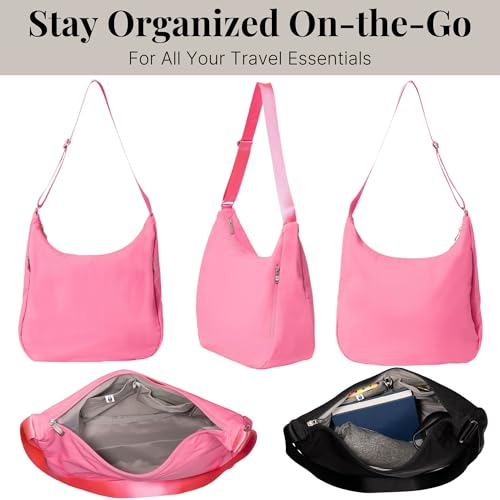 Image of Baggallini Swift Hobo Crossbody Bag for Women - Lightweight 15.7 inchx16 inch Travel Purse Handbag Hobo Bag