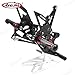 Arashi (Version 2.0) Rearsets for Suzuki GSXR 1000 2007 2008 Motorcycle Accessories Adjustable Footrests Foot Peg Rear Sets GSX-R 1000 GSX-R1000 GSXR1000 Black 07 08
