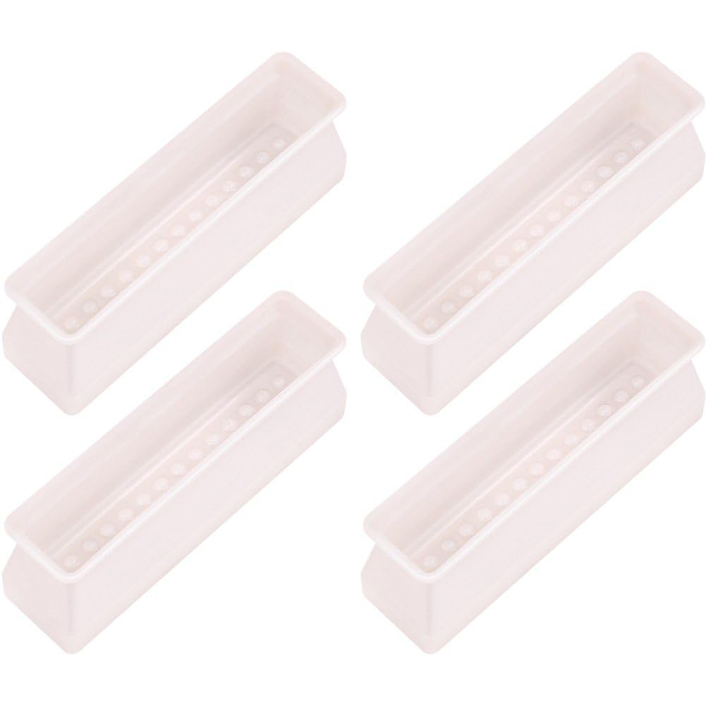 Sslvya 4 Pcs Rectangle Chair Leg Protectors for Hardwood Floors, Silicone Covers to Protect Wood Tile Floors Furniture Leg Caps Reduce Noise