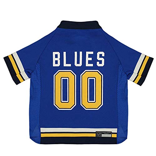 Image of Pets First NHL St.Louis Blues Jersey for Dogs & Cats, Small. - Let Your Pet Be A Real NHL Fan!,1 Count