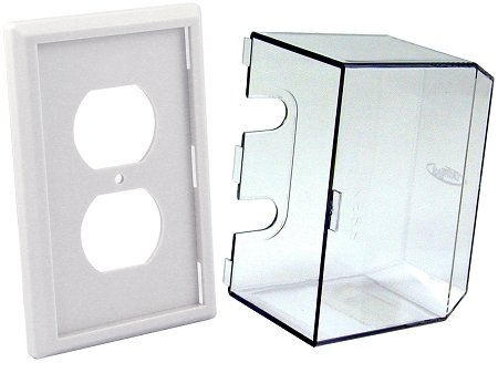 LectraLock - Baby Safety Electrical Outlet Cover - Duplex Plug Cover - Deep Socket Protector