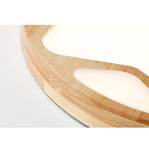 Plafonnier LED moderne haut de gamme style bois d'architecte - 7