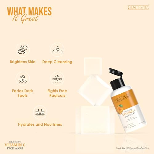 Image of GLACEVITA Women & Men Renewal Skin And Smooth Skin Combo Kit 0.3% Encapsulated Retinol Face Serum 30ml With Brightning Vitamin c Face Wash 100ml For Renewal Skin Reduces Wrinkles Skin Smoothing Acne Treatment With Sodium PCA Pomegranate Extrct Soy Extract All Types Of Skin.
