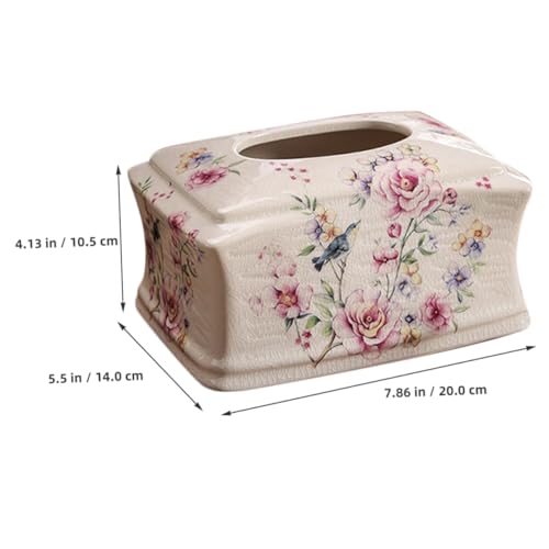 Boîte à mouchoirs céramique avec support de serviettes pratique - 3