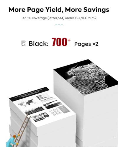 Image of 240XL 241XL Ink Cartridge Compatible for Canon PG-240XL CL-241XL 2 Black | for MG3600 MG3620 MG3520 TS5120 MG2120 MG2220 MG3220 MX372 MX472 Printer Ink Cartridge High Yield Smart Chip 2-Pack