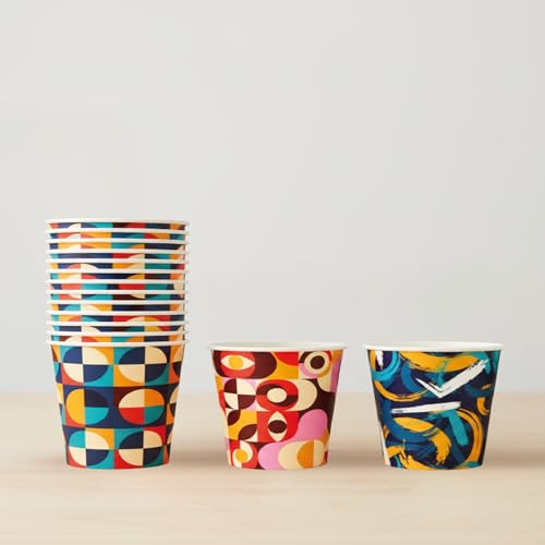 KAAGAT® 150 ml, 100 Count Disposable Paper Cups, Multicolor Eco-Friendly Drinking Cups for Wedding, Party, Picnic, Travel | Ideal for Tea, Coffee, Juice & Water, Use & Throw Party Glasses