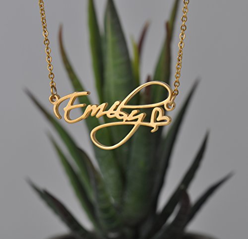 HUAN XUN Personalized Customized Name Initial Necklace Monogrammed Words Girl's Jewelry3